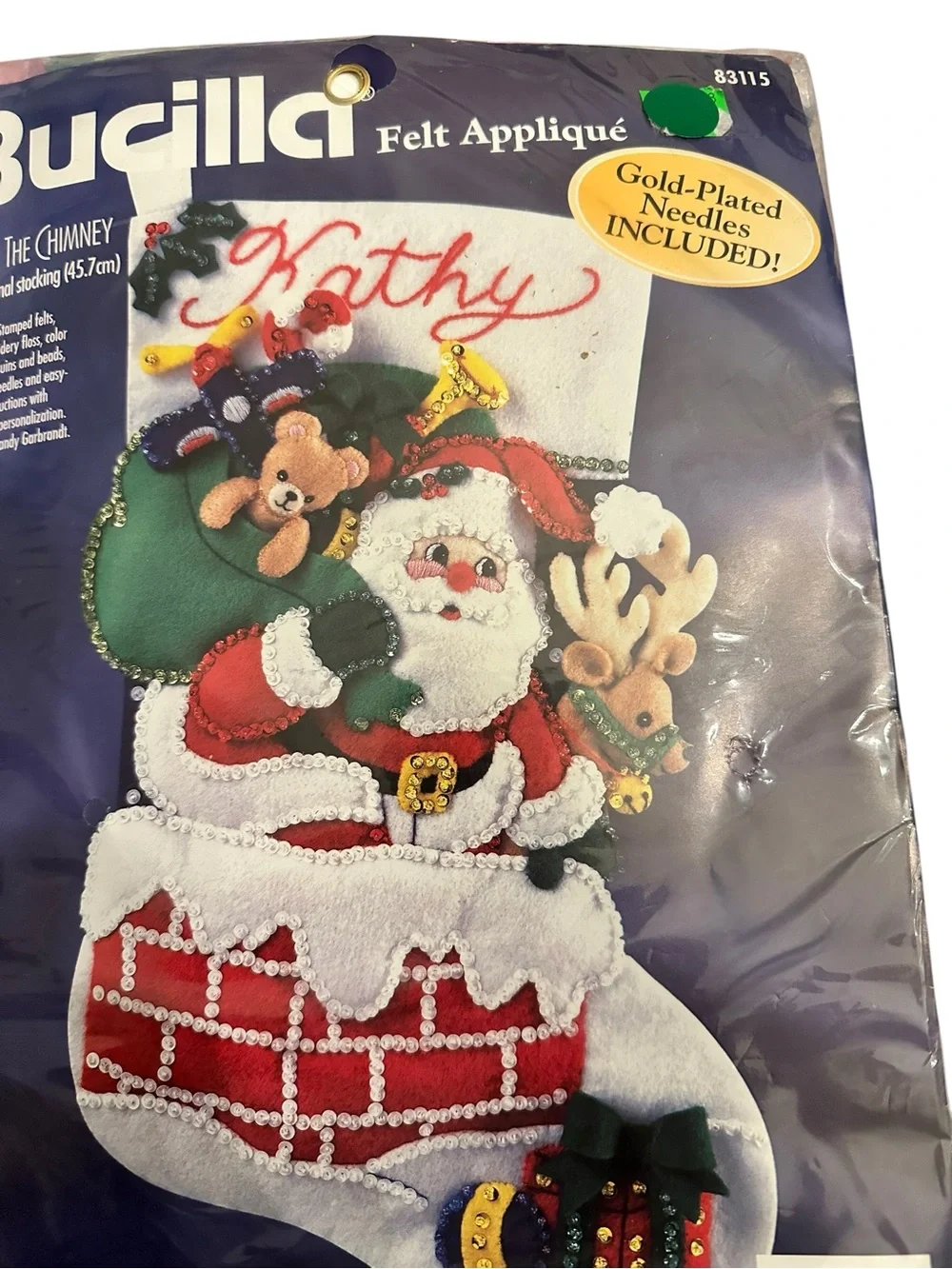 NWT Vintage Bucilla Down the Chimney Stocking Kit